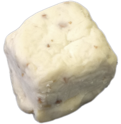 Queso de cabra de pasta blanda o un tipo de queso artesanal Blanco. de almendra y miel