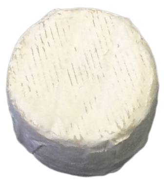 Queso artesano cilíndrico de pasta blanda con corteza de moho blanco aterciopelado.