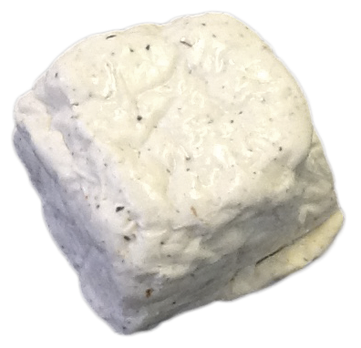 Queso de cabra de pasta blanda o un tipo de queso artesanal Blanco. de trufa